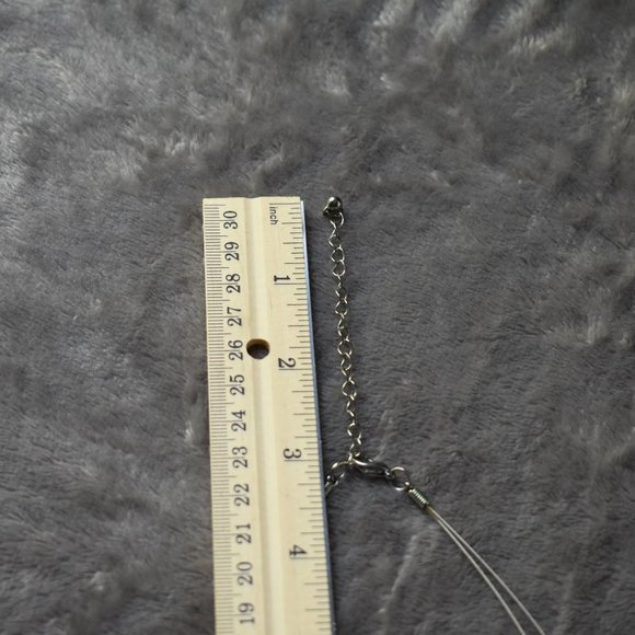 Silver Twist Necklace on Double Wire Chain - Picture 11 of 11